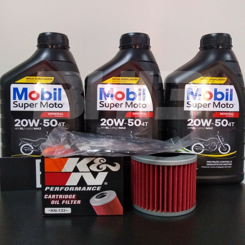 Kit Troca De Óleo K&n Suzuki Gs500 Kn-133 Mobil 20w50