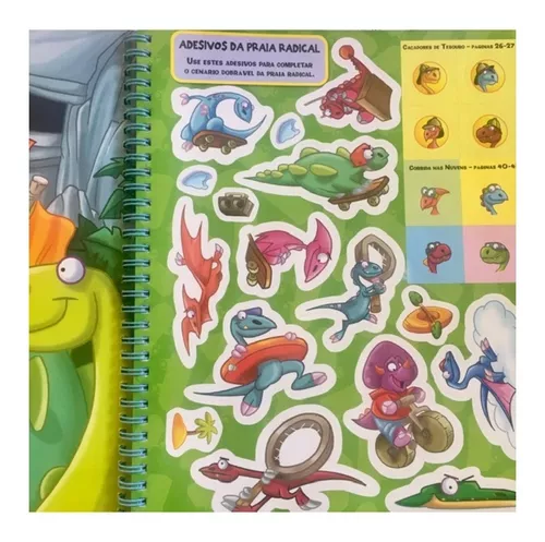 Livro Infantil Dinossauros - Adesivos, Atividades, Jogos E