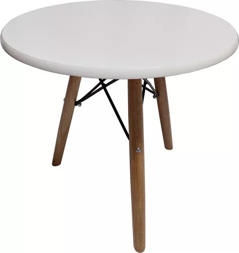 Mesa Centro 52cm Redonda Tripé Eiffel Charles Eames 