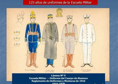 125 Años Uniformes Escuela Militar Pino Menck Cd 1885 - 2010