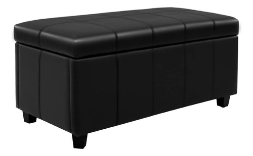 Banco Otomano De Almacenamiento 91 Cm Tapicería Pu Damara