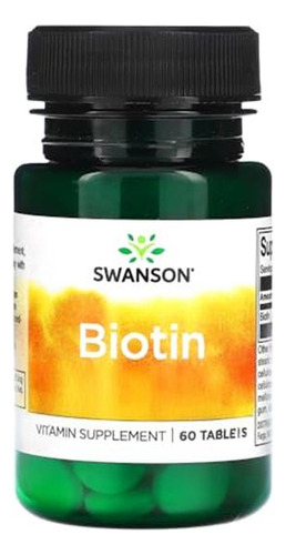 Swanson Biotina Liberación Prolongada 10000 Mcg 60 Tabletas