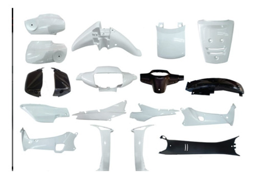 Kit Plasticos Honda Wave 19 Piezas Blanco