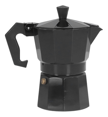 Cafetera Negra Negra, 150 Ml, 3 Tazas, Percoladora De Alumin