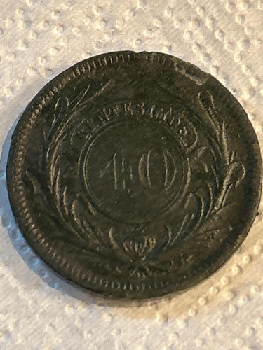 Moneda 40 Centésimos 1857