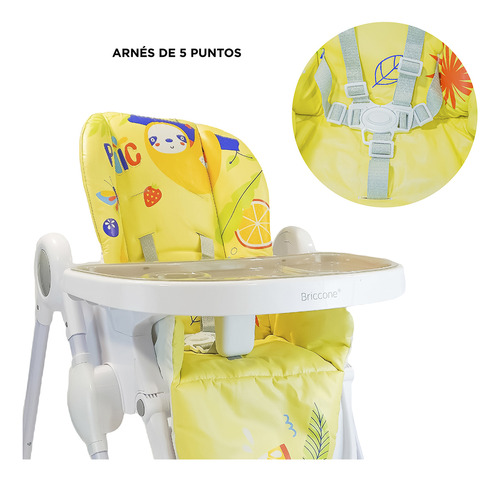 Silla De Comer Mango Bebe Bandeja Retraible Plegable Cta