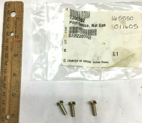 Garland Lot Of 3 Pilot Orifice 2200702 New Free Shipping Aac
