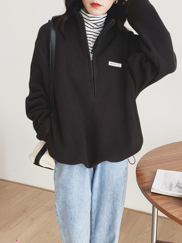 Sudadera Hoodie Mujer Forro Polar Más Terciopelo Con Cierre
