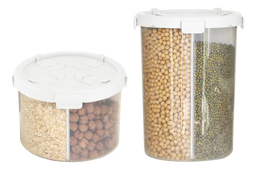 2 Recipientes De Almacenamiento De Alimentos Transparentes A
