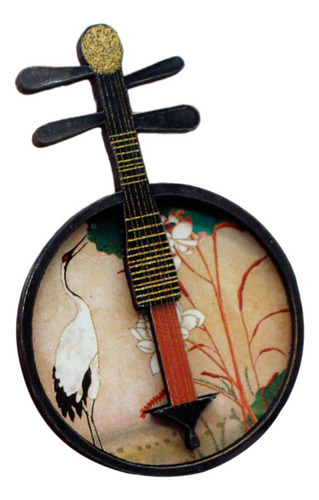 Casa De Muñecas En Miniatura Con Instrumento Musical Yueqin