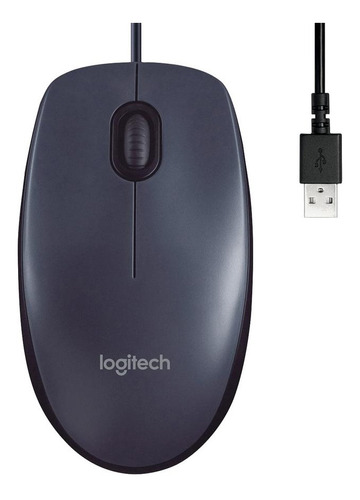 Mouse Logitech M90 Usb Preto Original + Nf-e