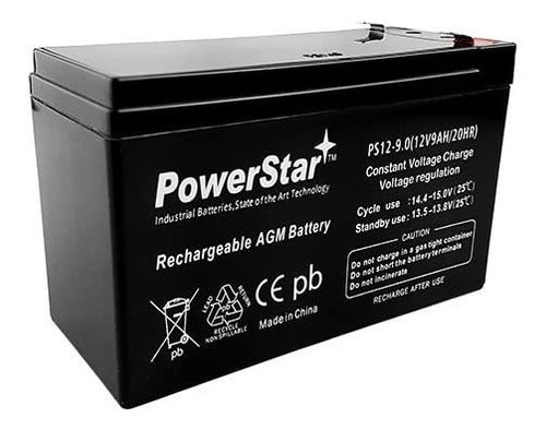 Powerstar-12 V 9 Ah Ups Batería De Reserva Sustituye Un 7,5