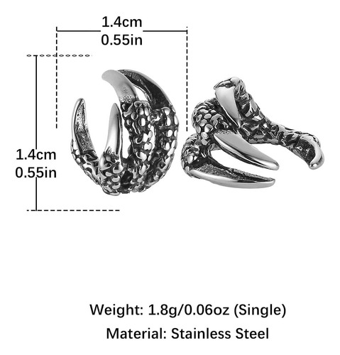 Hzman Pendientes Con Forma De Dragón Para Hombres Y Mujeres,