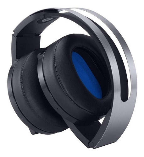 Imagem 3 de 3 de Fone de ouvido over-ear gamer PlayStation Platinum preto e prateado