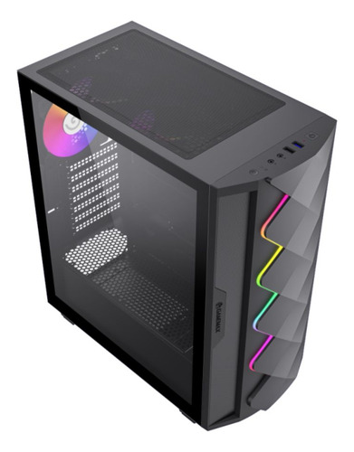 Gabinete Mid Tower Gamemax Diamond Cp Bk 1 Fan Argb Vidrio Templado