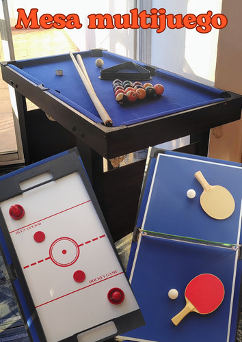 Mesa Multijuegos Pool, Ping Pong Y Tejo (Usado)