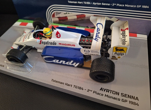 F1 Tolemam Tg184 Gp Mônaco Ayrton Senna 1/18 Minichamps Branco (Usado)
