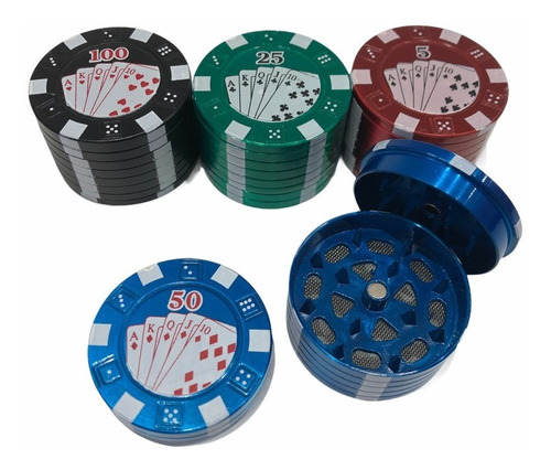 Imagen 2 de 5 de Picador Ficha De Poker Chica 3 Partes Con Rejilla 12483