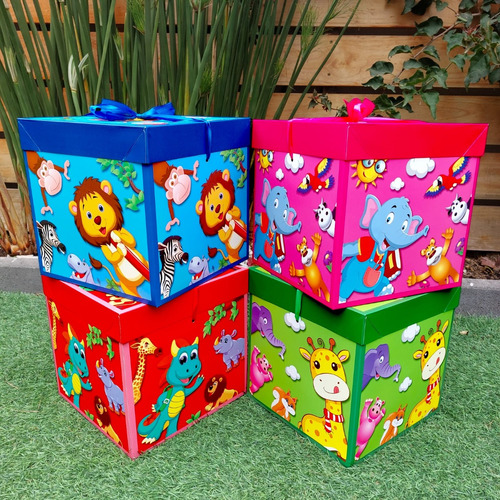 Set 12 Cajas Feliz Dia De Niños Papa Mama Desayunos Regalos