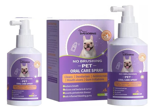 Spray Limpiador De Dientes 2 Pet Clean Para Perros Y Gatos