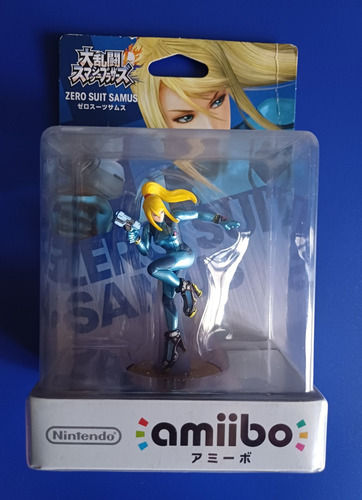 Figura Nintendo Amiibo Zero Suit Samus Version Japon - Nuevo