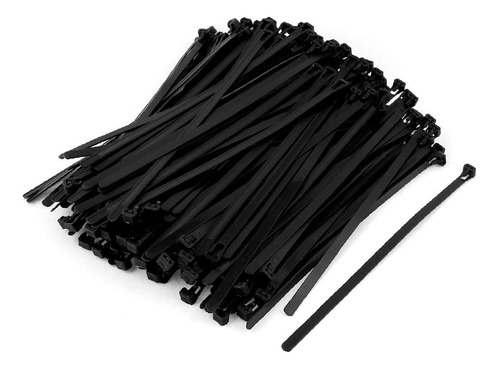250pcs Nylon Negro Cierre Autoblocante Zip Cable Tie