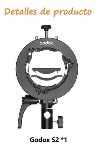 Zz Godox S2 Bowens Mount Flash Flash Tipo S Soporte Led