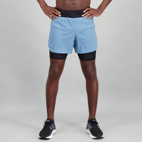 Short Hombre New Balance Q Speed Fuel 2 En 1, 5  Ms11279