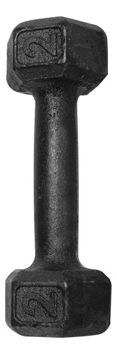 Par Halter Sextavado 02kg Pintado Exercício De Academia
