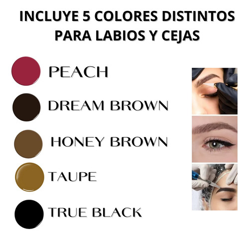 Tinta Para Ceja Microblading Shading Pigmento Maser 5pz