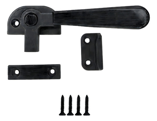 Kit 5 Fecho Trinco Janela Basculante Banheiro Maxim Ar Preto