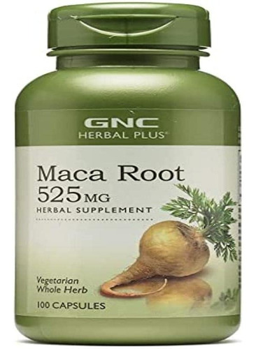 Raíz De Maca 525 Mg Gnc 100 Cápsulas