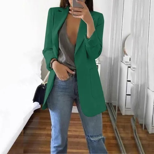 Blazer Chaqueta Manga Larga De Oficina Para Mujer