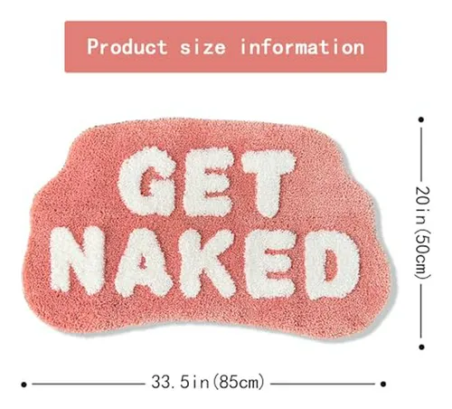 Tapete De Baño Get Naked Leebox, Antideslizante Y Divertid