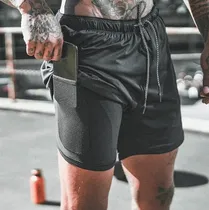 Comprar Shorts Deportivo Licra Interna + Bolsillo Fitness Training
