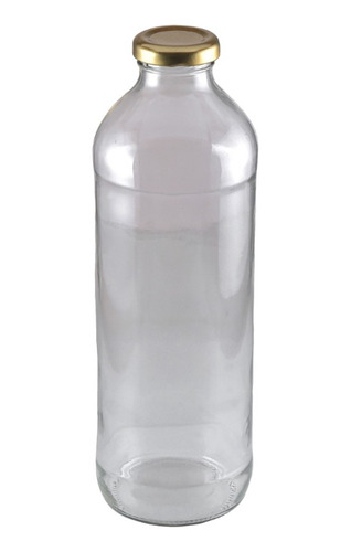 Botellas De Vidrio Jugo 910 Cc Con Tapa Jugo Agua X 24 Unid