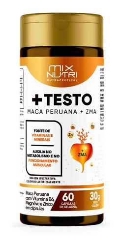 Maca Peruana + Zma Testo Aumento Do Libido Força 60 Caps