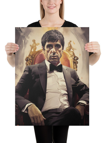 Cuadro Canva Decorativo Tony Montana 1  60x40 Cm