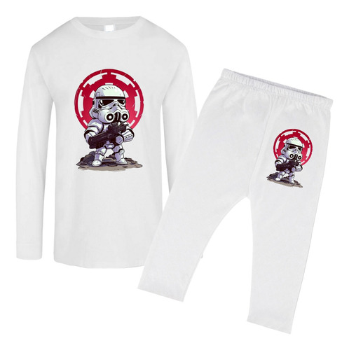 Pijama Infantil Conjunto Star Wars Trooper M2 Ultra Suave