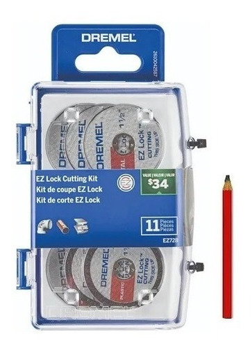 Kit Dremel Ez-lock Ez688 Mandril Ez402 +10discos Corte + Reg