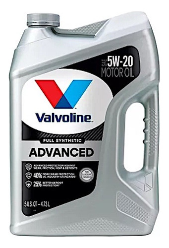 Aceite Valvoline 5w20 Advanced (sintetico) X4.73l - Usa 