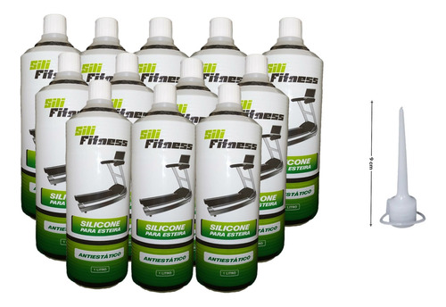 Kit 12 Litros Silicone Lubrificante P/ Esteira Sili Fitness