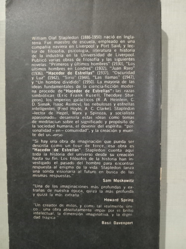 Olaf Stapledon: Hacedor De Estrellas - Minotauro (Usado)