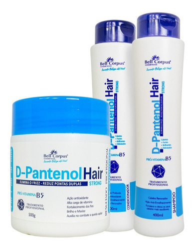 12 Produtos De Cabelo D-pantenol Hair Strong Bell Corpus