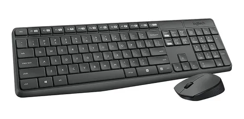 Kit Teclado Y Mouse Inalambrico Mk235 Logitech Color Grafito