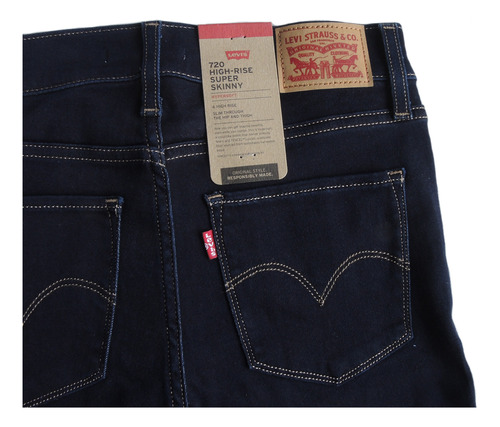 Calça Levis Jeans Feminina Super Skinny 720 Elastano C. Alta