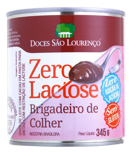 Brigadeiro Colher Zero Açucar Zero Lactose Sao Lourenco 345g