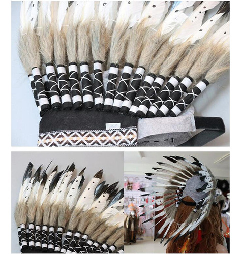 Sombrero Indio, Tocado De Plumas, Tocado, Accesorios Para La