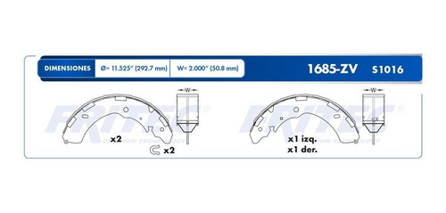 Balatas De Tambor Traseras Mitsubishi L200 2008-2019 Fritec