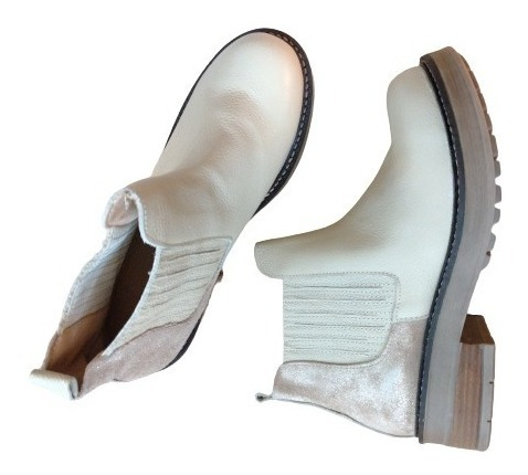Imagen 1 de 1 de Bota Mujer Crema Ganga Correlola Par Talle 37